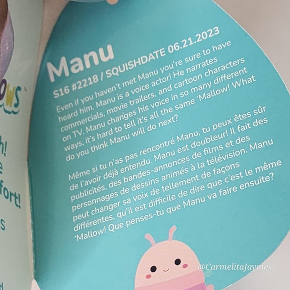 MANU 🐛Rare Striped Caterpillar Silver Tag Original Squishmallow By Kellytoy NWT - Picture 6 of 8